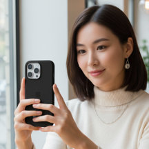 Personalisierte schwarze iPhone-Hülle mit individu