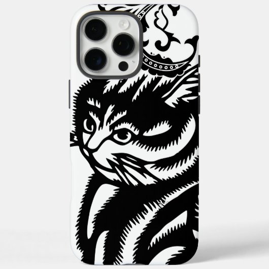 Personalisierte Schwarze Katze Case-Mate iPhone Hülle (Rückseite)