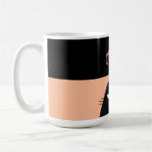 Personalisierte Schwarze Katze Kaffeetasse (Links)