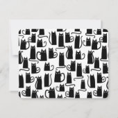 Personalisierte schwarze Katze Mitteilungskarte (Rückseite)