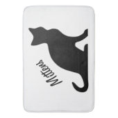 Personalisierte schwarze Katze rutschfest Badewann Badematte (Vorderseite Vertikal)