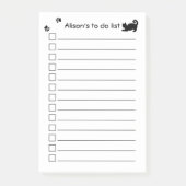 Personalisierte schwarze Katzenpaare drucken, um L Post-it Klebezettel (Vorderseite)