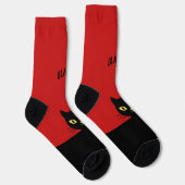 Personalisierte schwarze Katzensocken - Geschenk f Socken (Rechts)
