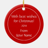 Personalisierte schwarze keramik ornament (Hinten)