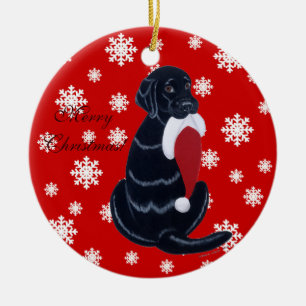 Personalisierte schwarze keramik ornament