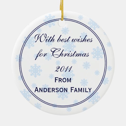 Personalisierte schwarze keramikornament (Hinten)