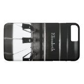 Personalisierte schwarze Klavier iPhone 7 Plusfall Case-Mate iPhone Hülle (Rückseite (Horizontal))