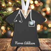 Personalisierte Schwarze Krankenschwester Ornament