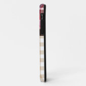 Personalisierte schwarze Labrador-Mama kariert u. Case-Mate iPhone Hülle (Hinten/Links)