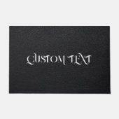 PERSONALISIERTE SCHWARZE LEDERTÜR FUßMATTE (Vorderseite)