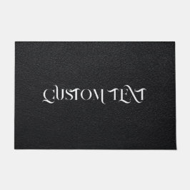 PERSONALISIERTE SCHWARZE LEDERTÜR FUßMATTE