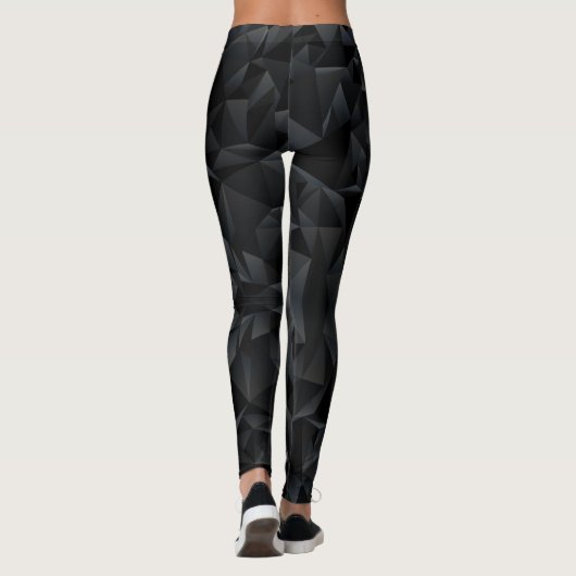 Personalisierte schwarze Leggings #L2105A (Rückseite)