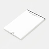 Personalisierte schwarze Linien Post-it Klebezettel (angewinkelt)