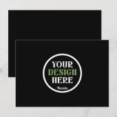 Personalisierte schwarze Logo-QR-Code-Geschäftsver (Vorne/Hinten)