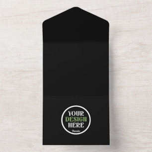 Personalisierte schwarze Logo-QR-Code-Geschäftsver All In One Einladung
