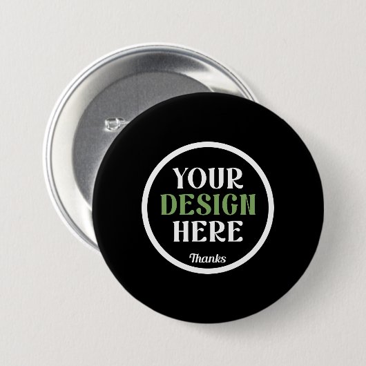 Personalisierte schwarze Logo-QR-Code-Geschäftsver Button (Vorne & Hinten)