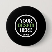 Personalisierte schwarze Logo-QR-Code-Geschäftsver Button (Vorderseite)