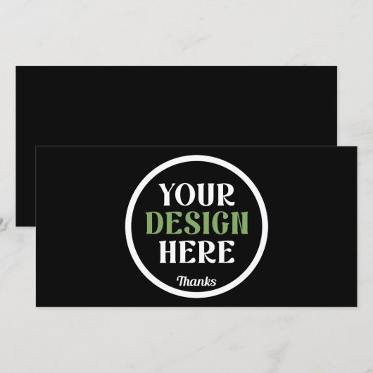 Personalisierte schwarze Logo-QR-Code-Geschäftsver Dankeskarte (Vorne/Hinten)
