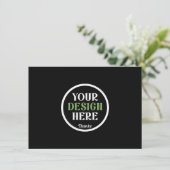 Personalisierte schwarze Logo-QR-Code-Geschäftsver Dankeskarte (Stehend Vorderseite)