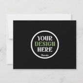 Personalisierte schwarze Logo-QR-Code-Geschäftsver Dankeskarte (Vorderseite)