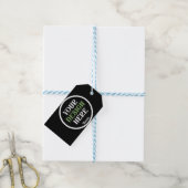 Personalisierte schwarze Logo-QR-Code-Geschäftsver Geschenkanhänger (Mit Garn)
