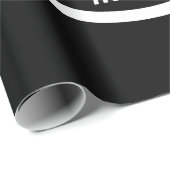 Personalisierte schwarze Logo-QR-Code-Geschäftsver Geschenkpapier (Rolleneckpunkt)