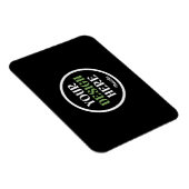 Personalisierte schwarze Logo-QR-Code-Geschäftsver Magnet (Rechte Seite)