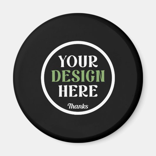 Personalisierte schwarze Logo-QR-Code-Geschäftsver Magnet (Vorne)