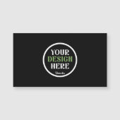 Personalisierte schwarze Logo-QR-Code-Geschäftsver Magnetkarte (Vorderseite)