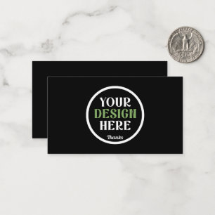 Personalisierte schwarze Logo-QR-Code-Geschäftsver Mitteilungskarte