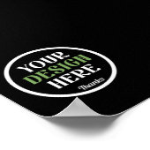 Personalisierte schwarze Logo-QR-Code-Geschäftsver Poster (Ecke)