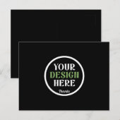 Personalisierte schwarze Logo-QR-Code-Geschäftsver Postkarte (Vorne/Hinten)