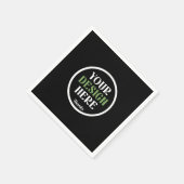 Personalisierte schwarze Logo-QR-Code-Geschäftsver Serviette (Ecke)