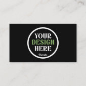 Personalisierte schwarze Logo-QR-Code-Geschäftsver Visitenkarte (Vorderseite)
