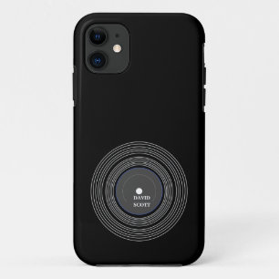 Personalisierte schwarze LP-Vinyl Case-Mate iPhone Hülle