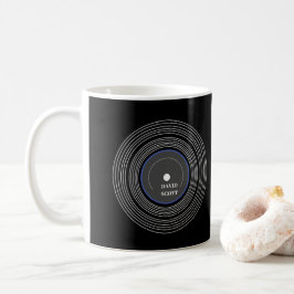 Personalisierte schwarze LP-Vinyl Kaffeetasse