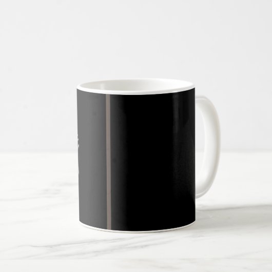 Personalisierte schwarze LP-Vinyl Kaffeetasse (VorderseiteRechts)