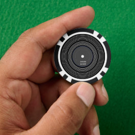 Personalisierte schwarze LP-Vinyl Pokerchips