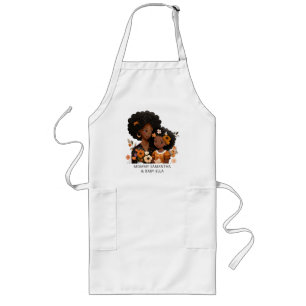 Personalisierte Schwarze Mama und Tochter (13) Lange Schürze