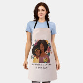 Personalisierte Schwarze Mama und Tochter (14) Schürze (Getragen)