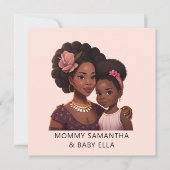 Personalisierte Schwarze Mama und Tochter (15) (Vorderseite)