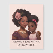 Personalisierte Schwarze Mama und Tochter (15) Magnetkarte (Vorderseite)