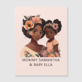 Personalisierte Schwarze Mama und Tochter (16) Magnetkarte (Vorderseite)