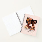 Personalisierte Schwarze Mama und Tochter (16) Notizblock (Innenseite)