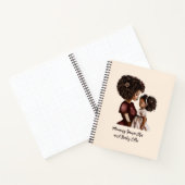 Personalisierte Schwarze Mama und Tochter (3) Notizblock (Innenseite)