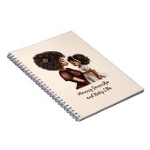 Personalisierte Schwarze Mama und Tochter (3) Notizblock (Rechte Seite)