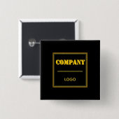 Personalisierte schwarze moderne benutzerdefiniert button (Vorne & Hinten)
