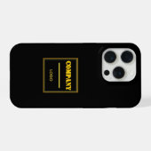 Personalisierte schwarze moderne benutzerdefiniert iPhone hülle (Rückseite (Horizontal))