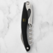 Personalisierte schwarze moderne benutzerdefiniert kellnermesser (Rückseite)