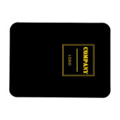 Personalisierte schwarze moderne benutzerdefiniert magnet (Horizontal)